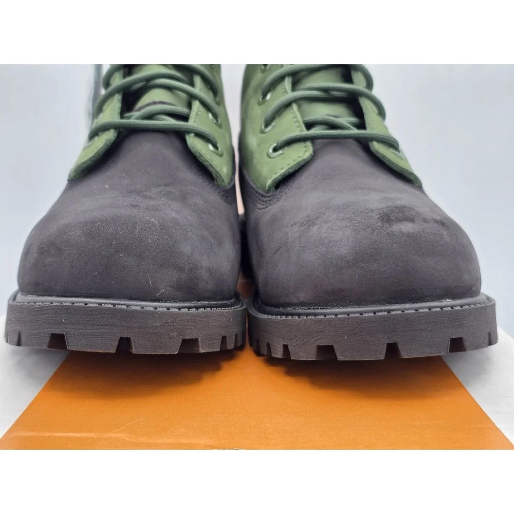 Timberland Boots 6 inch Premium Dark Green Nubuck Kids Youth Junior Sz 6.5 M New
